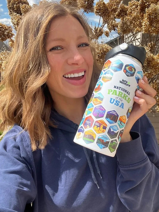 Lets Venture™ National Parks Water Bottle + Stickers