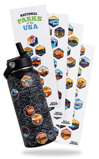 Lets Venture™ National Parks Water Bottle + Stickers