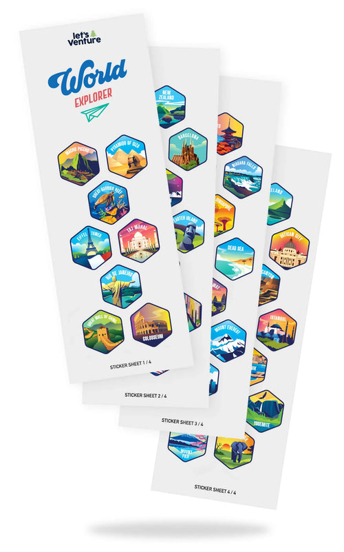 Extra World Explorer Sticker Set