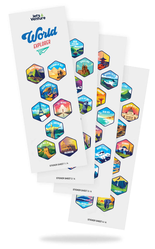 Lets Venture™ World Explorer Water Bottle + Stickers