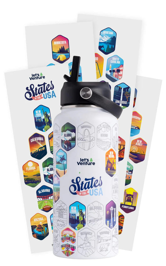 Lets Venture National Parks Water Bottle + Stickers